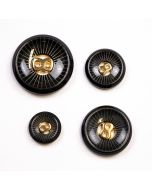 Button / Different sizes / Gold-black