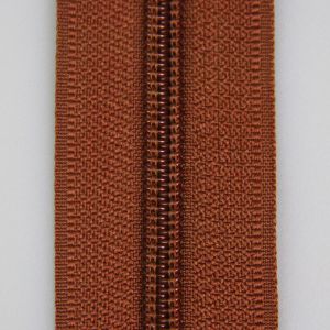 5 mm open-ended zipper with one slider 60 cm / Rust 286