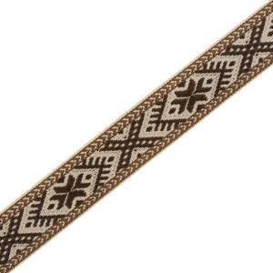 String with folk patterns 22 mm / Brown