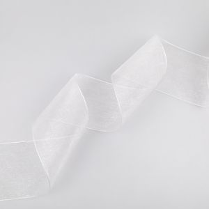 Organza ribbon 75 mm / white 101