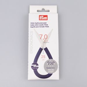 Ergonomic cable knitting needles Yoga 7 mm / PRYM