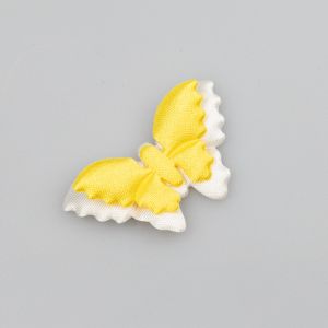 3D Sew-on motif BUTTERFLY 01 / Yellow-White