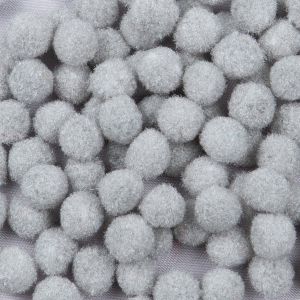Acrylic pom-poms set 6 mm / Grey
