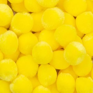 Acrylic pom-poms set / 6 mm yellow