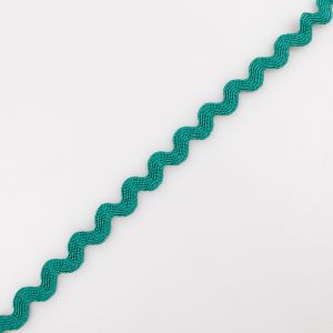 Cross grain ribbon zigzag 5mm / 258 Green