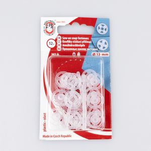 Sew on Snap Fasteners MIA 13mm / transp