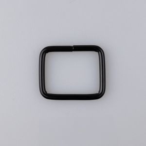 Metal ring Square 25 mm / Oxid black