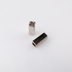 Metal cord end 3 mm square / nickel