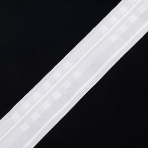 Curtain tape 50 mm, 1 pleat, 1:1.5 / White