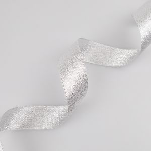 Lurex Braid Flat 25 mm / Silver