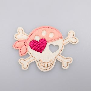 Iron-on motif JOLLY ROGER 6x4 cm