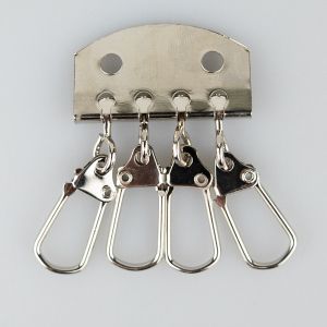 4 Carabiner with plate 35x50mm / Nickel