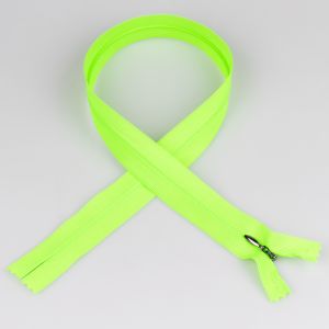 Closed end invisible zip 60 cm / Fluorescent Green 333
