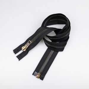 Metal zipper M8 open-ended 85 cm / Black-OX