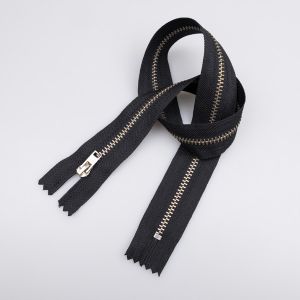 4 mm Jean Zipper 50 mm / Black-nickel