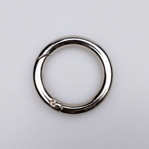 Carabiner round 32/6 mm / nickel