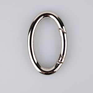 Carabiner round oval 40x20/6 mm / nickel