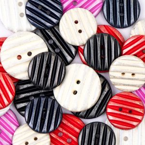 Button / Grooved vintage / Different sizes / Different shades