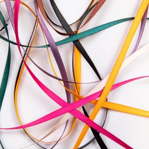 Double-sided satin ribbon 3 mm / Different shades