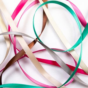 Double-sided satin ribbon 6 mm / Different shades