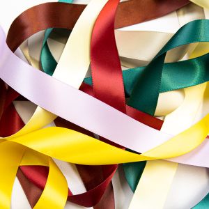 Double-sided satin ribbon 25 mm / Different shades