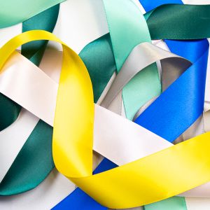 Double-sided satin ribbon 38 mm / Different shades