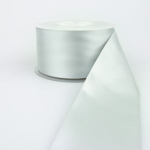 Double-sided satin ribbon 50 mm / 0009 Light Silver