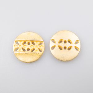 Plastic button 23 mm / Yellow