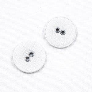 Fabric covered button 19 mm / White