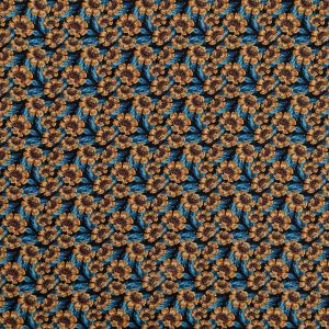 Cotton poplin Bloom Floral / Blue
