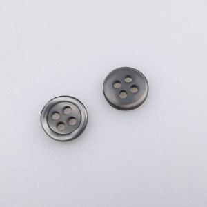 Simple button with border 10 mm / Grey