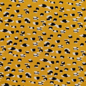 Printed Cotton voile Animal / Yellow
