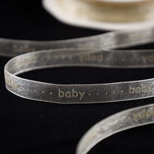 Organza ribbon "Baby", 10 mm / Yellow