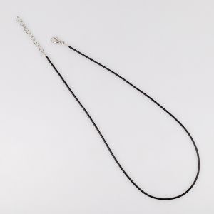 Jewelry cord with lobster clasp 45 cm / black