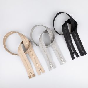 5 mm Chunky zip, 2-sliders 80 cm / Different shades