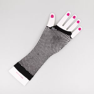 Long mesh gloves / Black