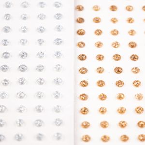 Self-adhesive gem stones / 4 mm x 112 pcs / Different Shades
