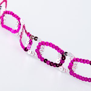 Iron-on motif with Sequin / Fuchsia