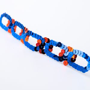 Iron-on motif with Sequin / Royal