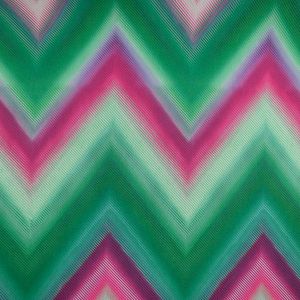 Digitally printed chiffon / Green-Pink