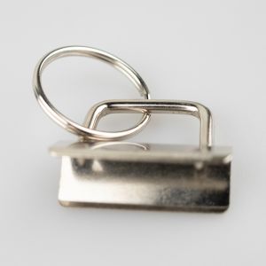Metallic Belt end with key ring 30 mm / Nickel