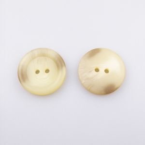 Round button with border 23 mm / Light yellow