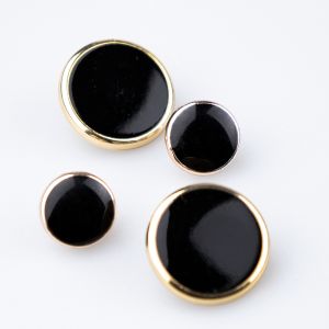 Shank button / Different sizes / Black-Gold
