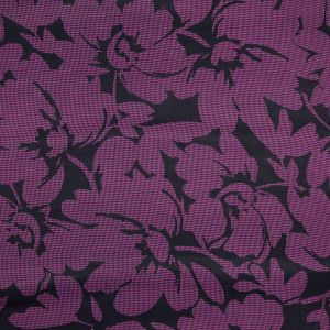 Printed viscose fabric Margherita digital / Fuchsia