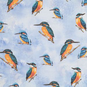 Digital-print cotton fabric / Kingfisher