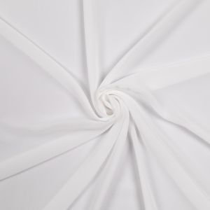 Plain faux silk Georgette / Ivory