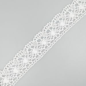 Cotton lace 7 / 42 mm / White