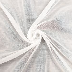 Curtain voile with leadband / White