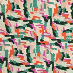 Printed cotton Paintbrush / Green
