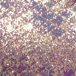 Tulle with sequins / Pink Gold